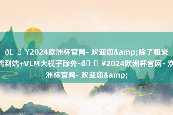 🔥2024欧洲杯官网- 欢迎您&除了粗豪运转目下的端到端+VLM大模子除外-🔥2024欧洲杯官网- 欢迎您&