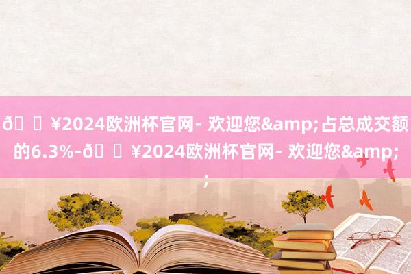 🔥2024欧洲杯官网- 欢迎您&占总成交额的6.3%-🔥2024欧洲杯官网- 欢迎您&